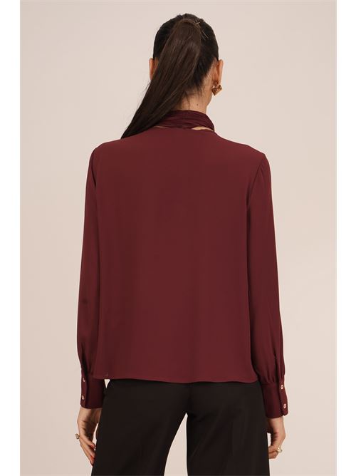 Casacca in viscosa e seta GM by Gai Mattiolo | GM4201BURGUNDY